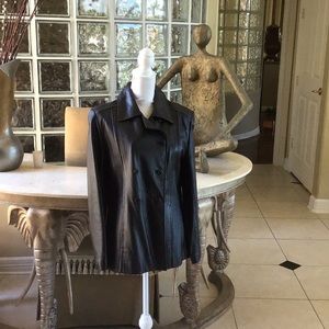 Yves Saint Laurent black Leather jacket